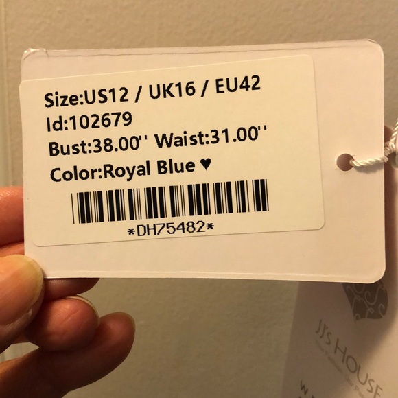 Royal Blue special occasion/wedding dress-size 12 - Picture 4 of 6